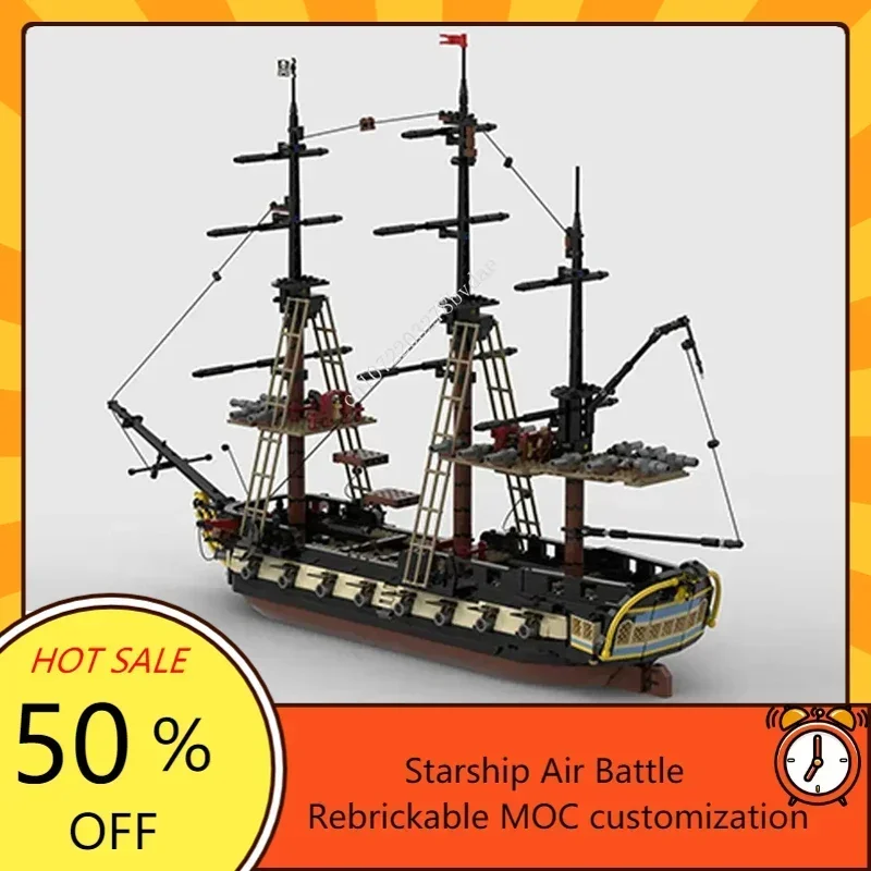 1901PCS Moc Building Blocks Military Model Privateer Frigate Technical Bricks Assembly Construction Toys For Childr Holiday Gift