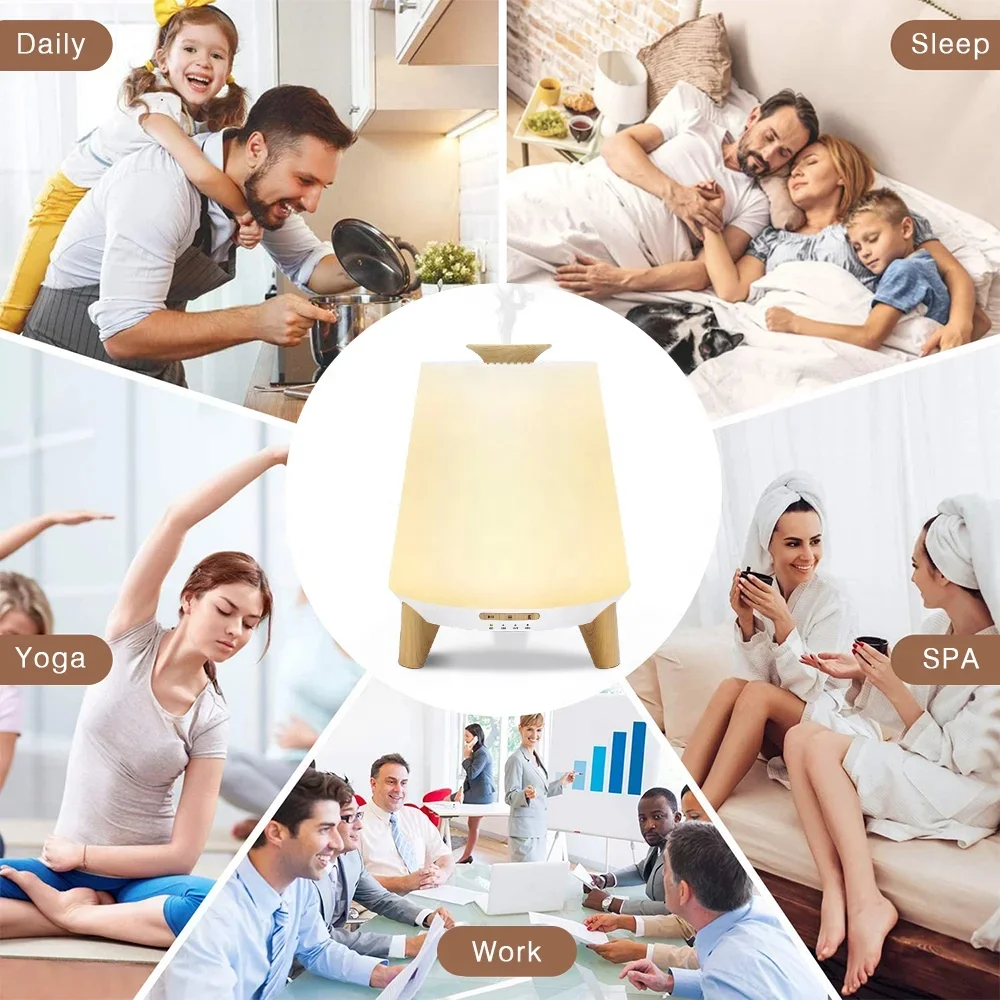 -For Best Selling For 300ml Ultrasonic Humidifier Bluetooth Speaker Music Remote Control Aroma Diffuser