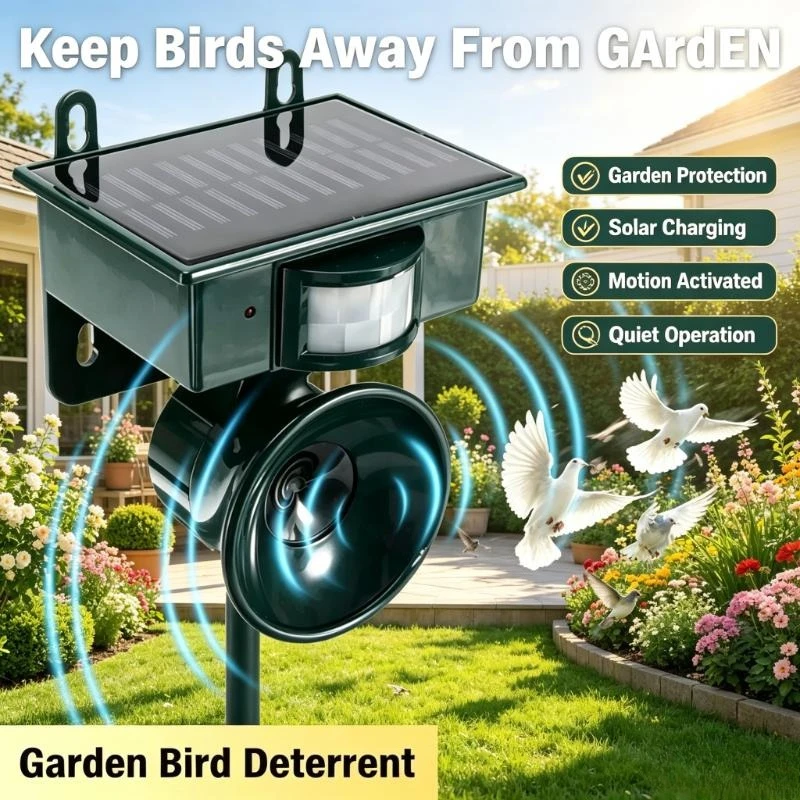 Outdoor Solar Powered Ultrasonic Repellent Conducts Pest Control For Farmland Away Unwanted Deer And Small Animals