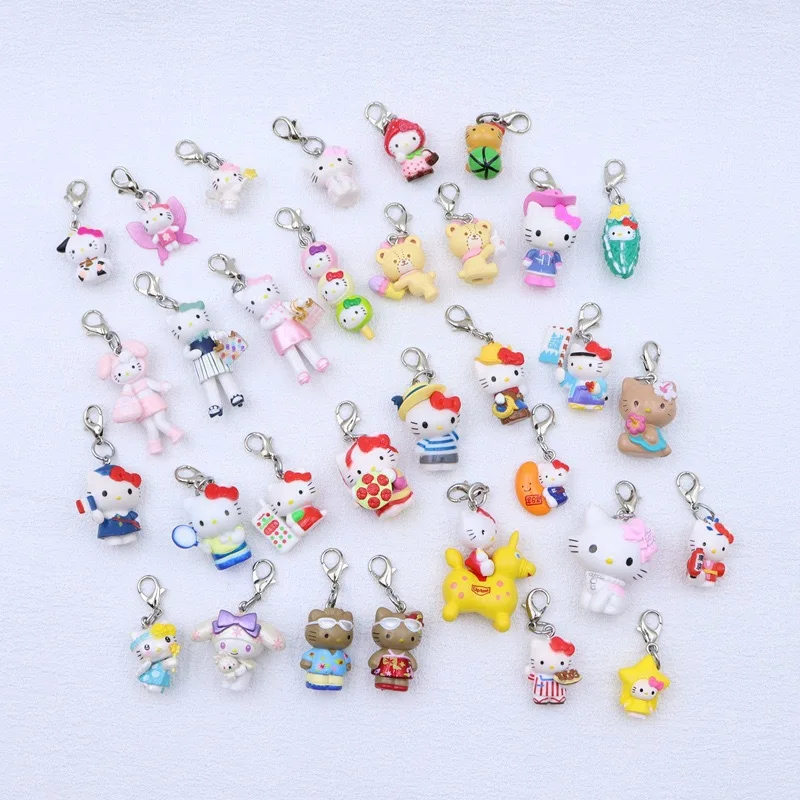 

Cute Hello Kitty Keychain DIY Cartoon Anime Kawaii Women Accessories Desktop Ornaments Student Girl Gift Wholesale