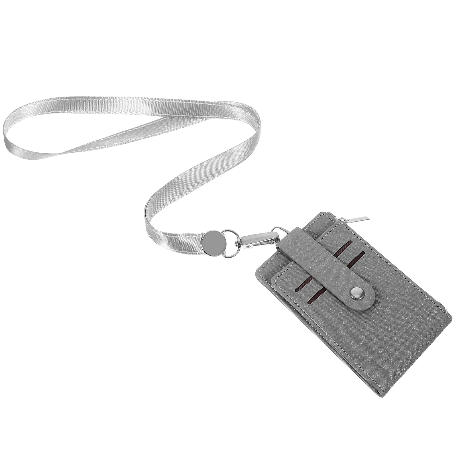 

Card Holder Clip ID Badge Lanyard Credit Card Sleeve PVC Student Teacher Name Tag Protector School Campus Keeper