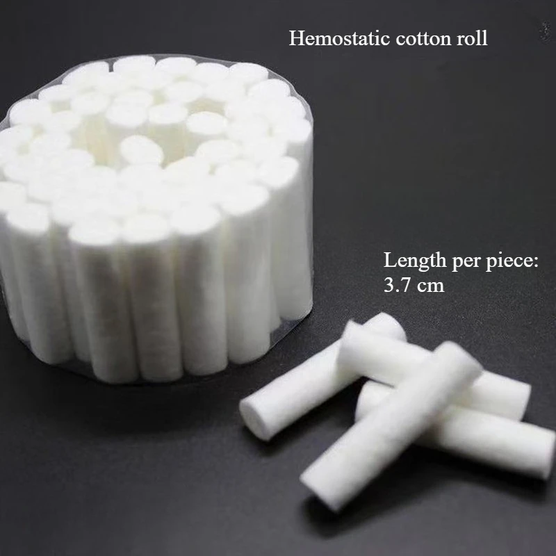 Disposable Absorbent Dental Cotton Rolls (50 Pieces Per Roll) – Hemostatic, Washed Cotton