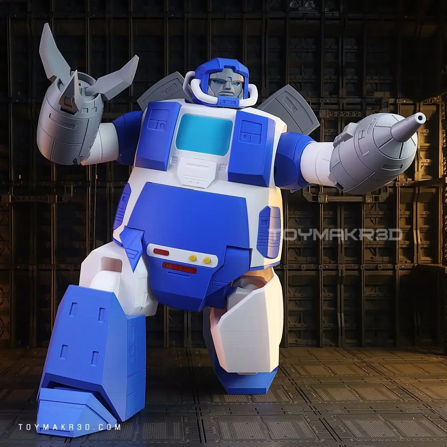 Transformação Autobot 3D Impresso Fat Guard Robot Omega Figura de ação articulada