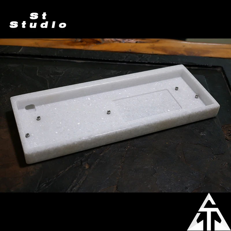 Stone60 Marble Keyboard Shell Unique Texture Compatible Wooting60 GH60 Mad60 GT60 60% Layout Magnetic Mechanical Keyboard Case