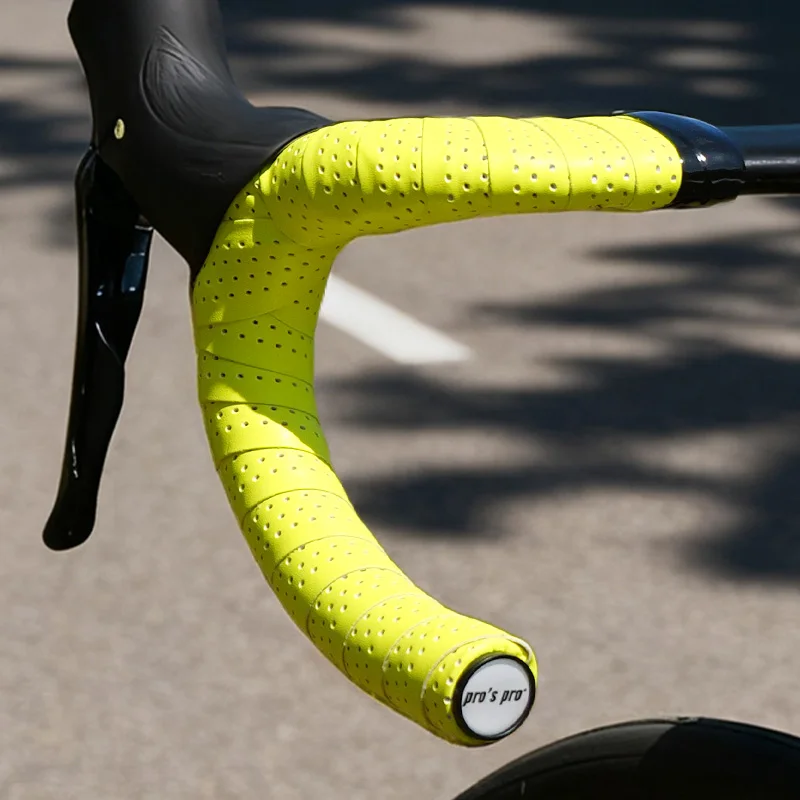 2Pcs Anti-Slip Handlebar Tape PU Road Bike Shock Absorption Handle Bar Tape With Bar End Plugs For Bicycle Racket Cycling Tools
