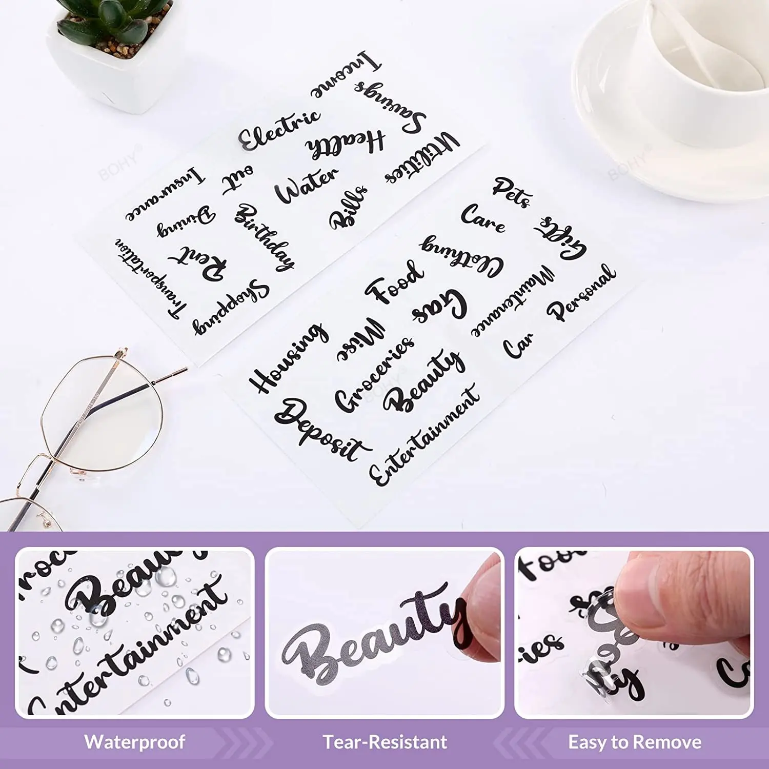 Good Material A7 PU Leather Budget Binder Notebook Cash Envelopes System Set Binder Pockets Money Budget Saving Bill Organizer