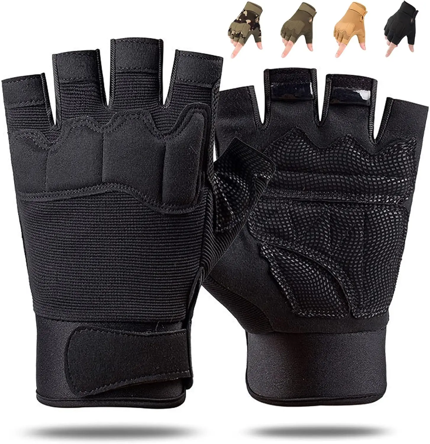 Fingerless Tactical Gloves Padded Lightweight Breathable Climbing Glove for Rock for cycling and rock climbing mountain climbing