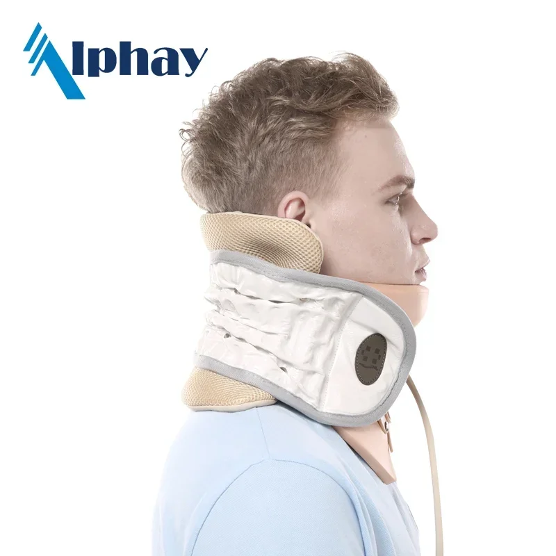 2026/Alphay high quality neck traction  air neck cervical collar for spine compression