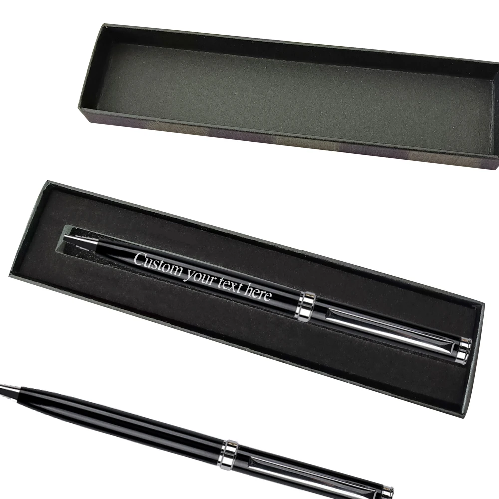 Custom Personalized Ballpoint Pen Gift Box School Office Teacher Stationery Store Luxury Products Writing Supply Metal Students
