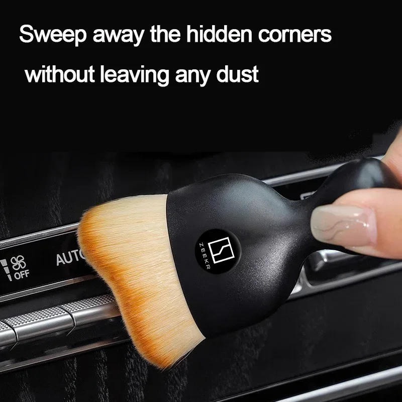 

Car Interior Cleaning Brush Conditioner Air Outlet Soft Fur Clean Brushes with Shells Crevice Dust Removal Detailing Brush Tools