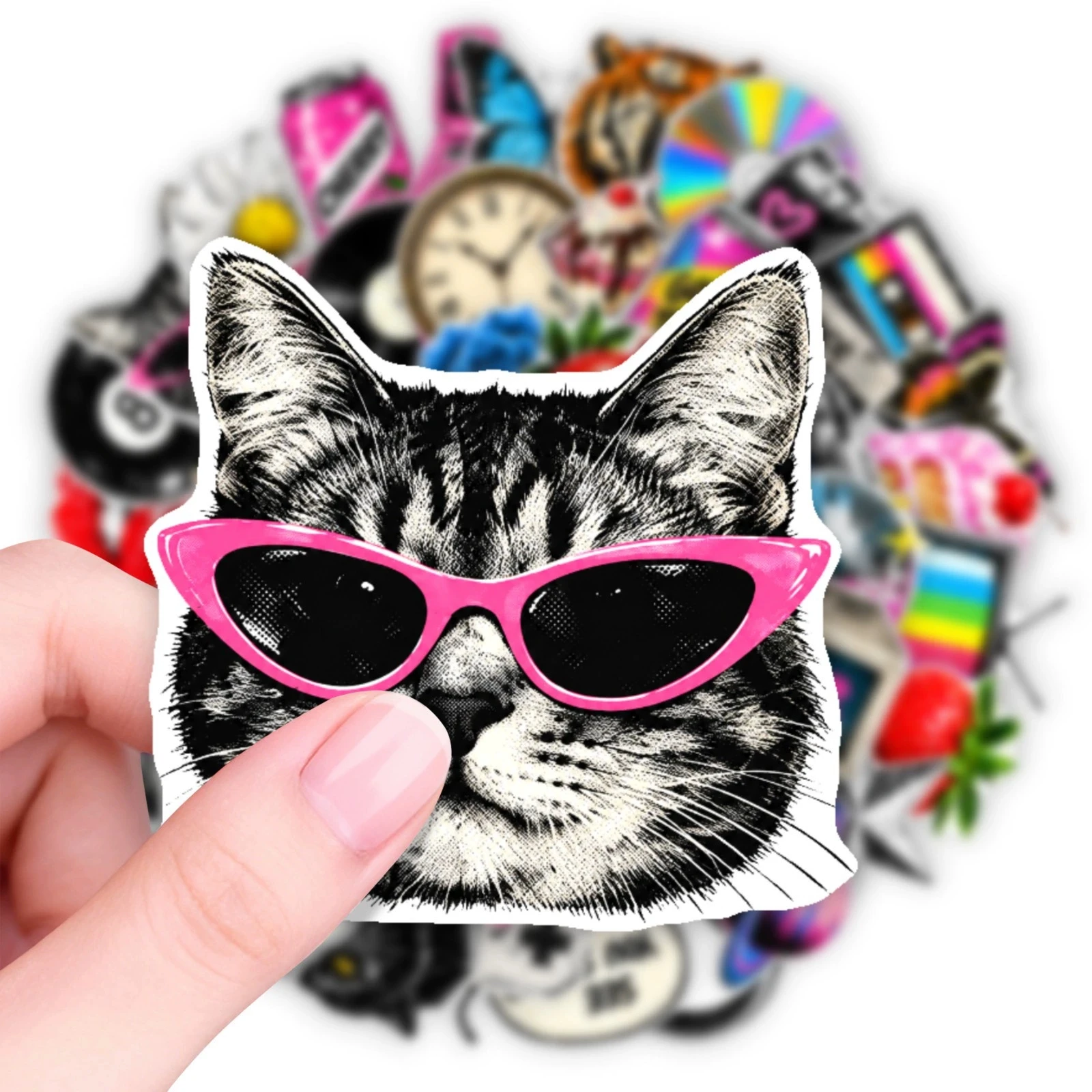 50pcs Vintage Disco Stickers 90s Retro Y2K Graffiti Waterproof for Notebook Phone Case Suitcase DIY Deco