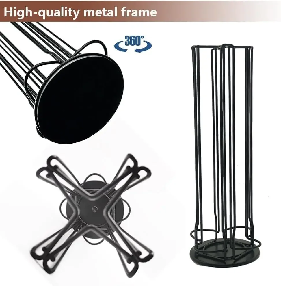 Soporte para cápsulas de café, 20 Nespresso Vertuo, torre de soporte Vertuoline, dispensador de cápsulas giratorias, estantes de almacenamiento con cajones