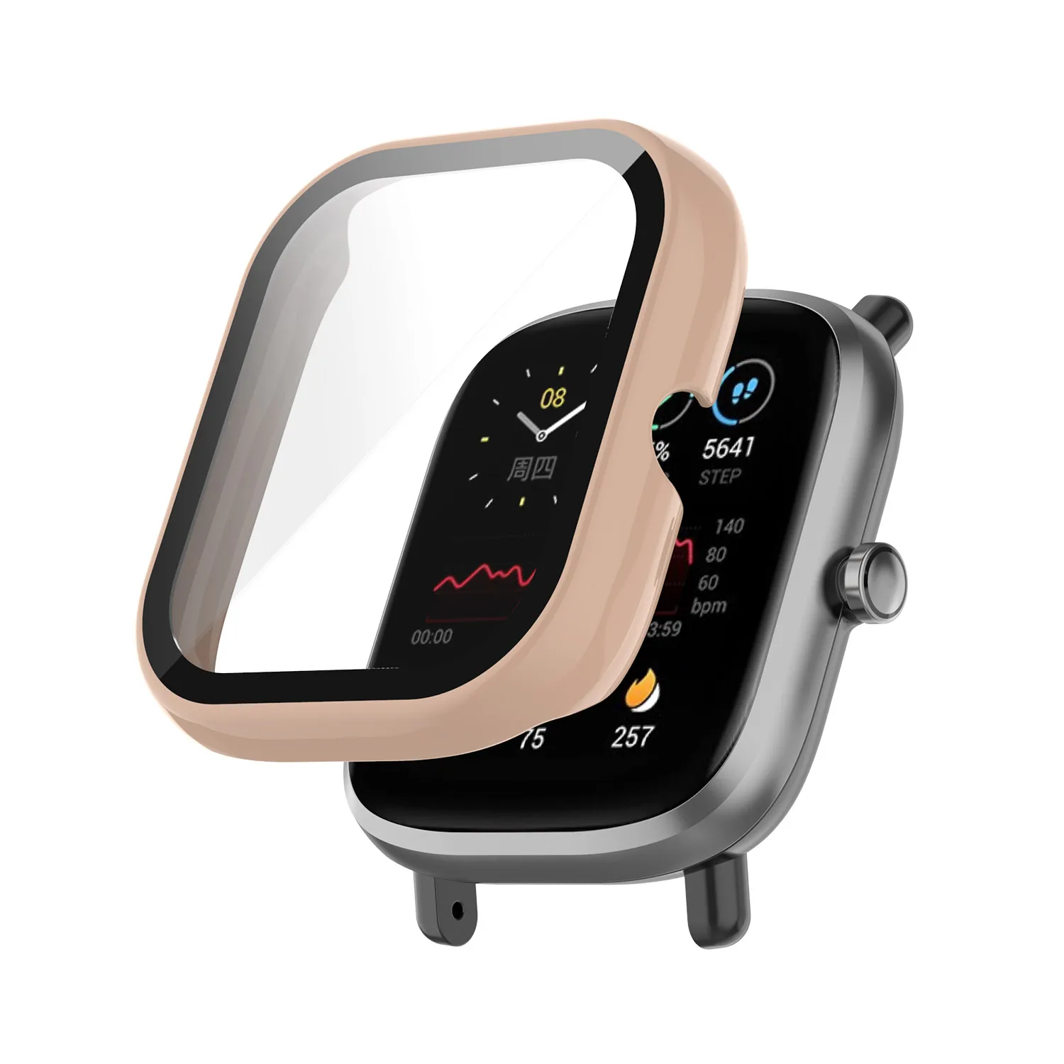 Bảo Vệ Toàn Bộ Màn Hình Dành Cho Xiaomi Huami Amazfit Bip U/U Pro/GTS 3/GTS 2 Mini dây Bảo Vệ + Kính Cường Lực Lưng Vỏ