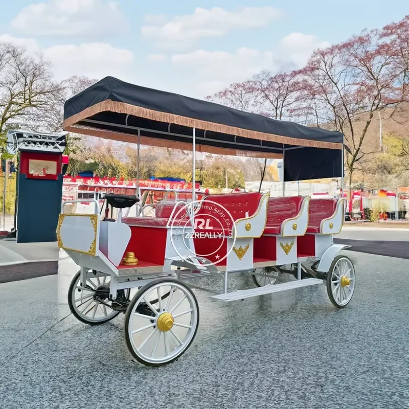 OEM High Quality European Leisure Horse Carriage Sightseeing Tourism Outdoor Carriage Cart
