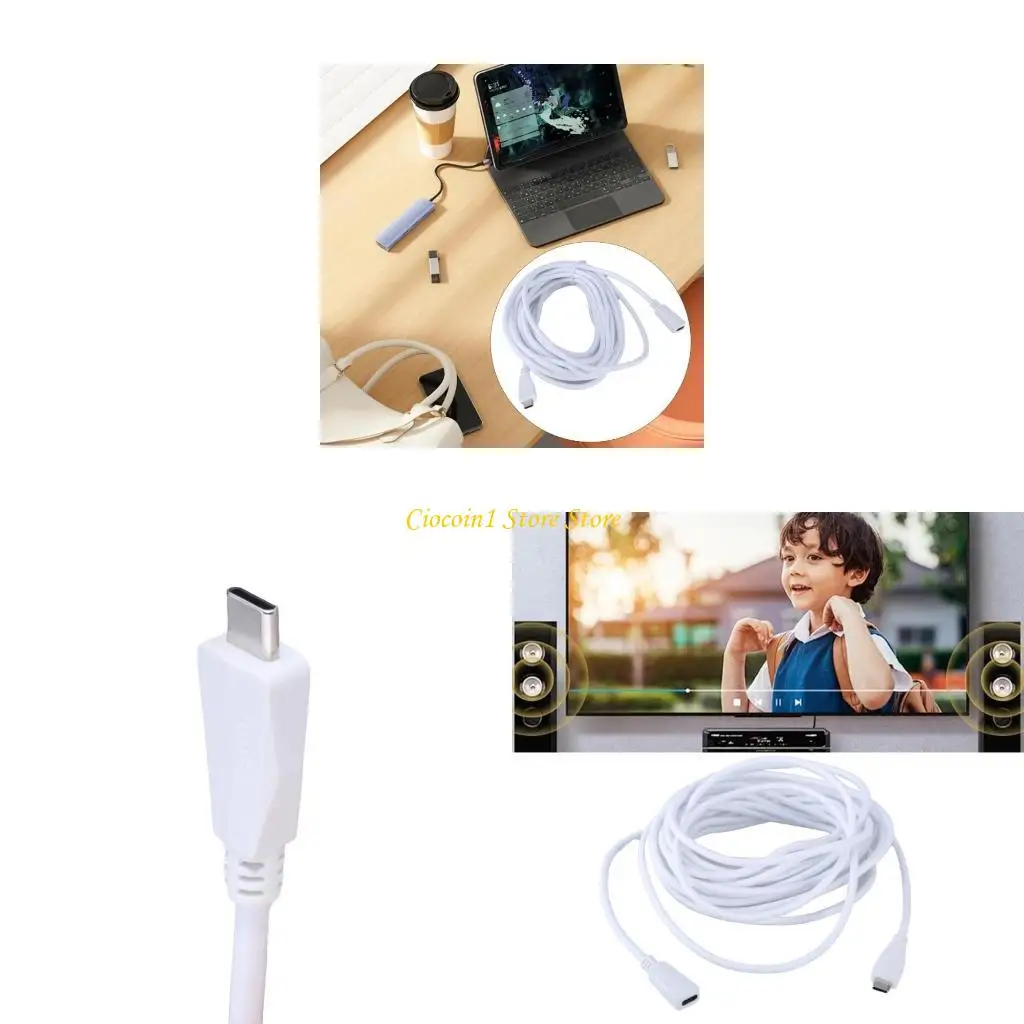 

A3PC USB C Extension Cable 480Mbps Type C Male to Female Extension Charging Sync Data