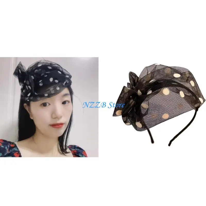 

T21F Elegant Fascinator Hat Pillbox Hat for Women Cocktail Tea Party Headwear Exquisite French Fascinator for Funeral