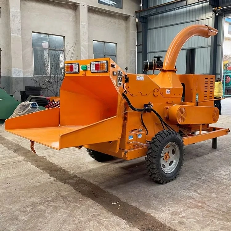 Stationary 3-8t/h Diesel Wood Grinder and Chipper System for Fixed Location Wood Waste Biomass Processing Plant