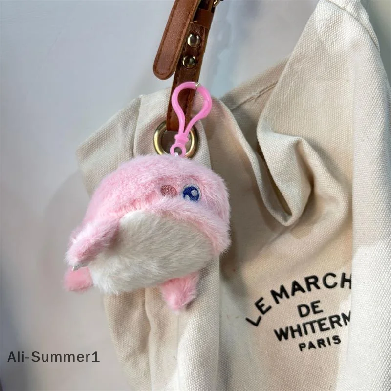 Creativo lindo ballena animales marinos muñeco de peluche juguetes de peluche llavero colgante bolsa dijes mochila adornos colgantes regalos llavero
