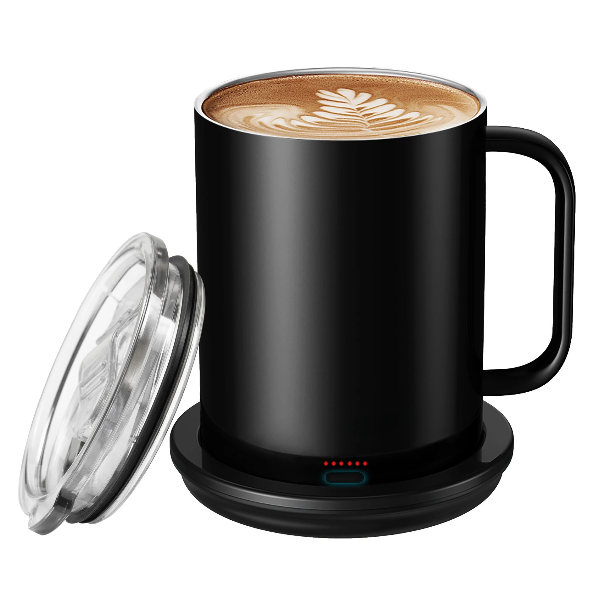 

Household 304 stainless steel wireless heating and insulation coffee cup portable smart thermostatic cup