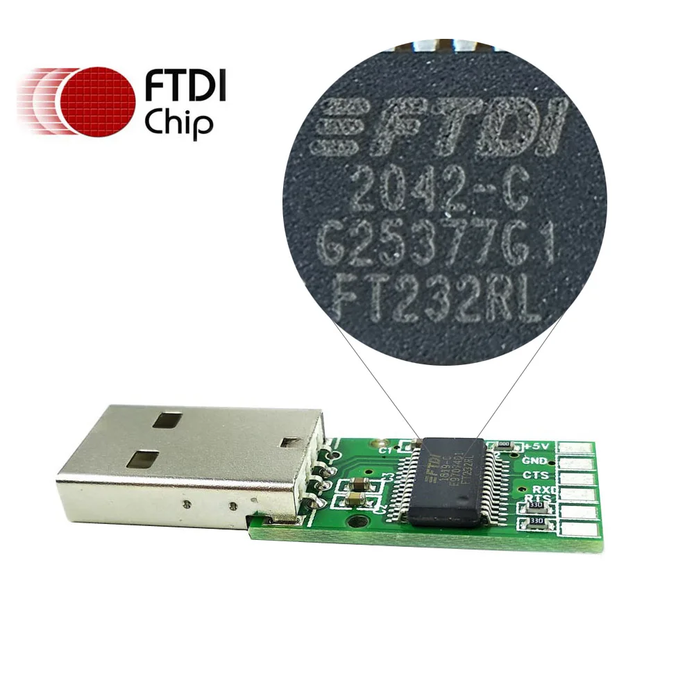 

Win11 Supported FTDI FT232R USB UART TTL Adapter ttl-232r-3v3-pcb Debug Cable PCBA