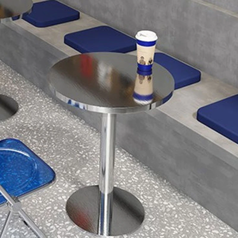 

Гладкий круглый обеденный стол, светильник, роскошный журнальный столик для чая с молоком, магазин фруктового чая, квадратная мебель для кафе Tavolino Da Caffe XY40KFZ