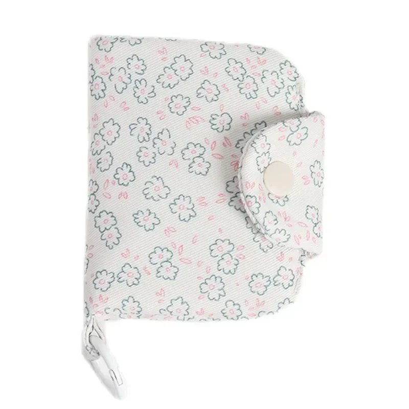 Monedero bonito para estudiante, tarjetero sencillo Floral de moda coreana, tarjetero para niñas, bolsa de almacenamiento pequeña y bonita portátil, 1 ud.