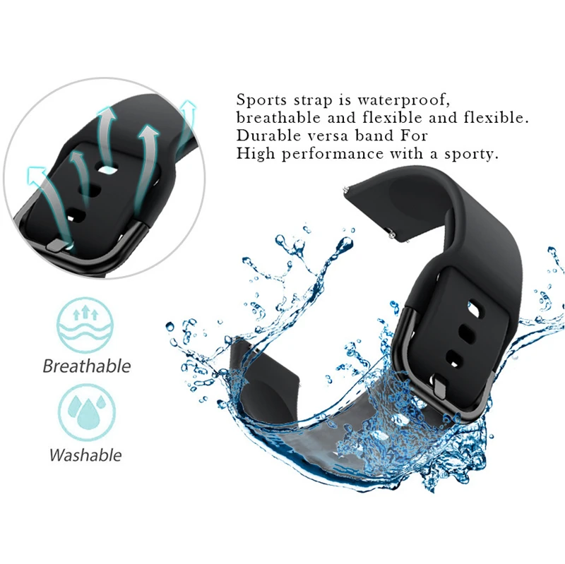 Silicone Watch Strap For Amazfit Bip 3 Sport Bracelet Correa Watchband For Amazfit GTS 2 2e 3 GTS4 4mini Bip 3 Pro/Bip U/S /Lite