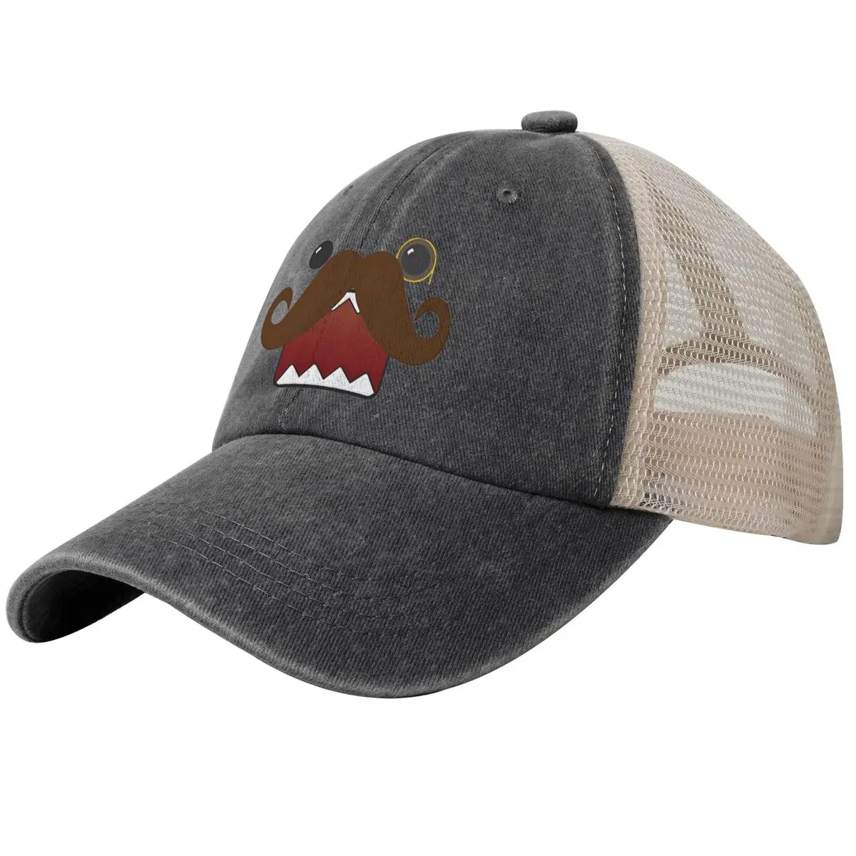 Mustache Domo Professor Domo Kun Doll Face Casual Baseball Cap Tennis Skate Trucker Hat Spring Unisex-Teens Cool Baseball Caps