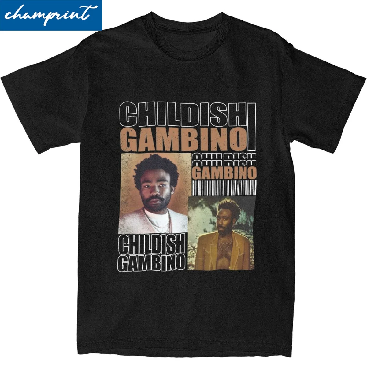 Priting Childish Gambino 90s Vintage Tshirt Men's O-neck Short Sleeve Clothing 100%Cotton Summer Top Tee