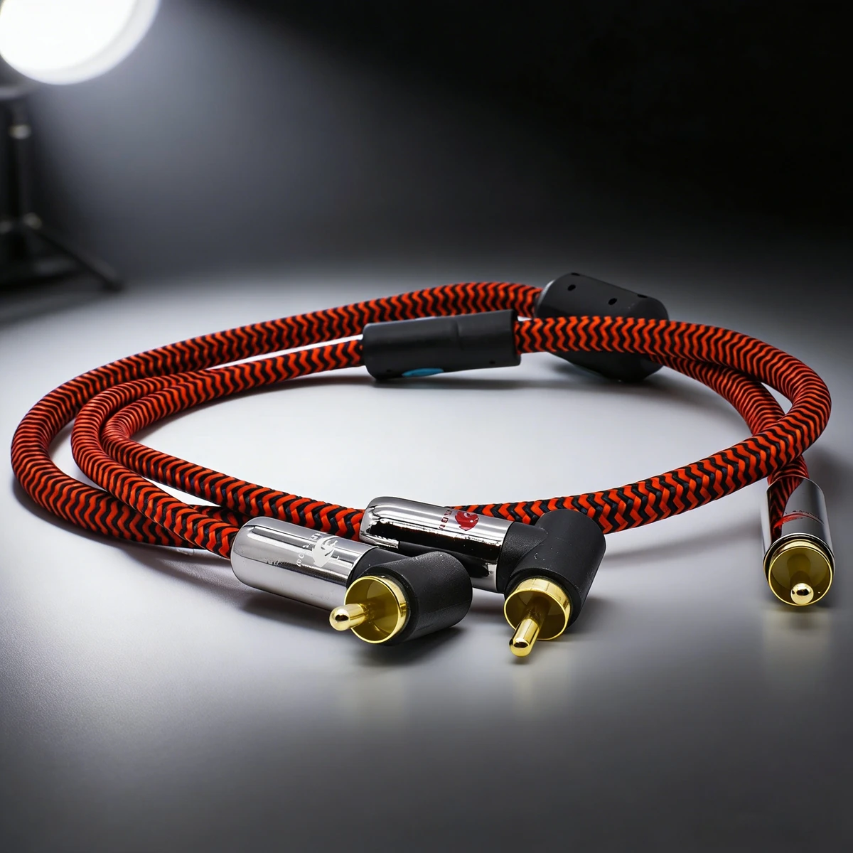 Hifi Subwoofer Cable RCA to Dual Angled RCA for Amplifier Decoder 1:2 RCA Splitter Y Cable OFC Shielding 1M 2M 3M 5M 8M 12M