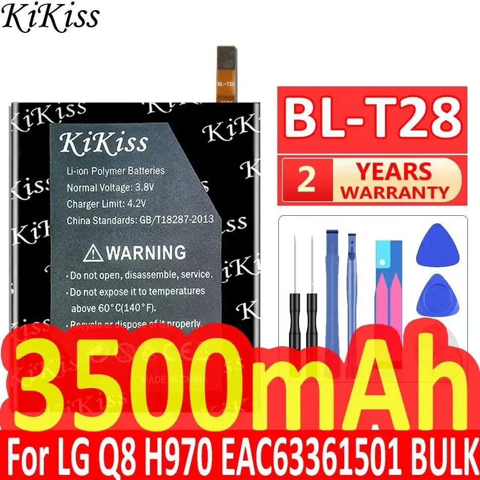 Mobile Phone Battery 3500mAh Good Low-Temperature Performance BL-T28 Durable For LG Q8 H970 EAC63361501