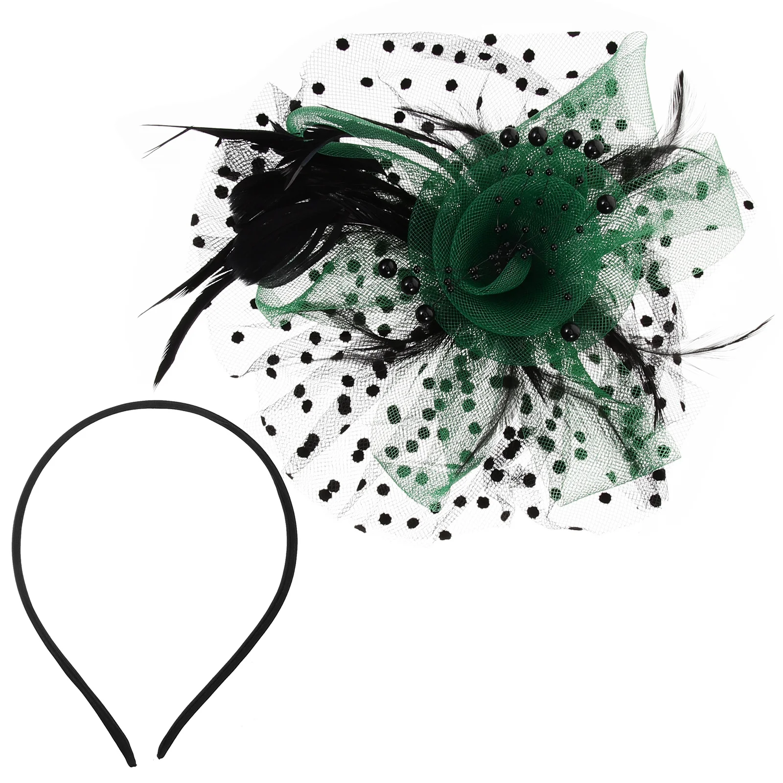 

Colorful Tulle Hair Band Lightweight Elastic Fascinator Headwear Removable Clip Wedding Bridal Tea Party Hat Banquet