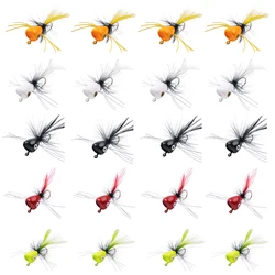 5 pz schiuma pesca a mosca esche Poppers Topwater galleggiante mosche secche Bugs bait Streamer artificiale per Bass trota Sunfish salmone pesce