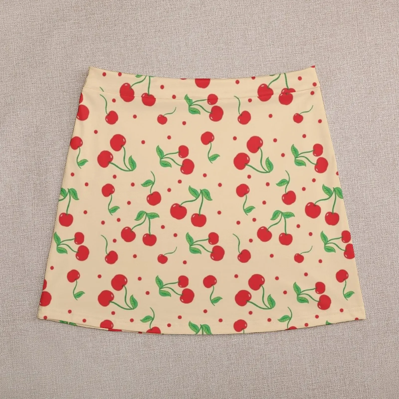 Cherry Vintage red dots Mini Skirt korean style skirt Clothing female skirt set