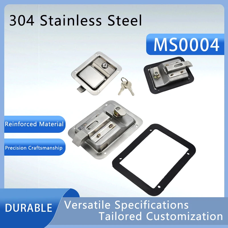 

304 Stainless Steel Panel Lock Truck Toolbox Industrial Distribution Box Cabinet Door Flat Box Lock Gate Lock