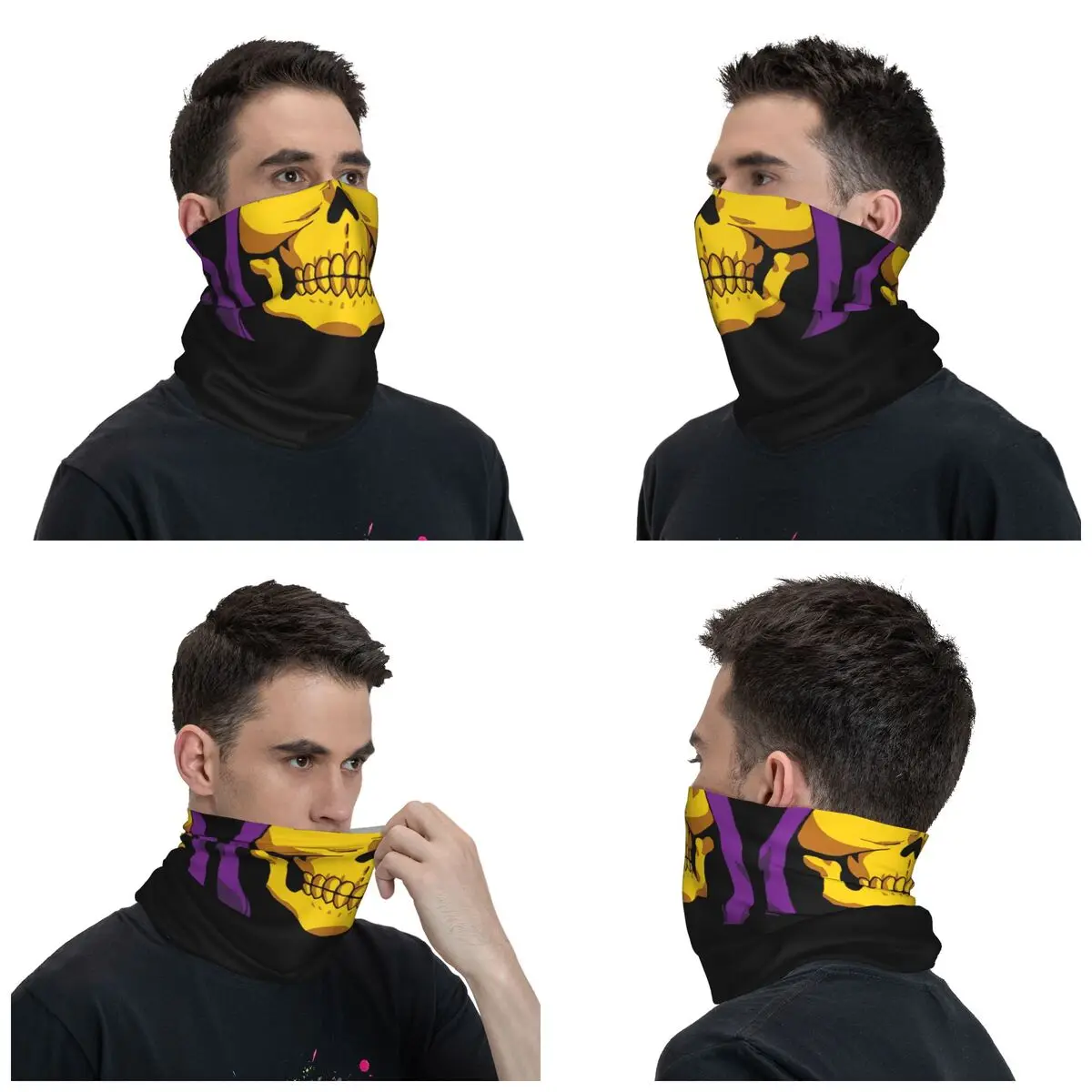 Skeletor He Man Masters Of The Universe Bandana Neck Cover Skull Cartoon Face Scarf Multi-use Face Mask Outdoor Sports Adult