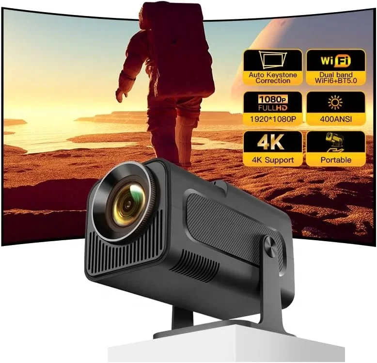 YYHC-5G 4K Projector Smart HD  WiFi Bluetooth  Mini USB Android Office Home Theater