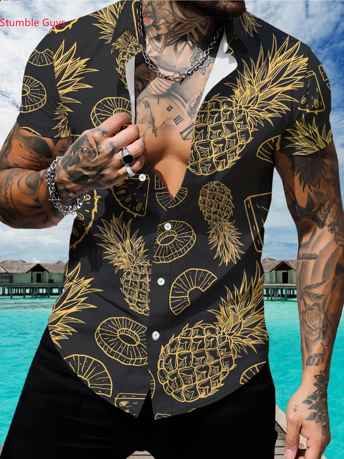 

Summer Casual Man Women Short Sleeve Hawaiian Shirt 2026 Men's Fashion Beach Party Print Tops