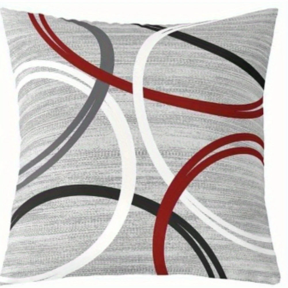 4-piece Set, Abstract Modern Geometric Pattern Pillowcases, Soft and Comfortable, Single-sided Print, Insert Not Included