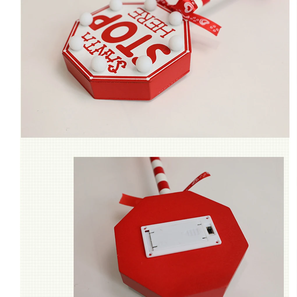 ABS عيد الميلاد الطريق تسجيل توقف دليل الضوء الزخرفية سانتا إلى المنزل أو مشاهد الحفلات. قبعة جدران الشرفات لعيد الميلاد #3