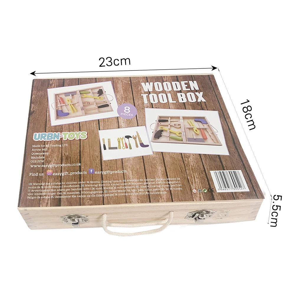 Mallette à outils de transport en bois, jouets, jouet d'écrou de démontage pour enfants