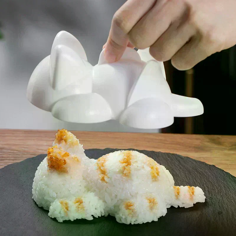 Cute Cat Sushi Tool Onigiri Molds Animal Shape Sushi Kids Rice Mashed Potato Pumpkin Mash Baking Supplies Kitchen Gadgets