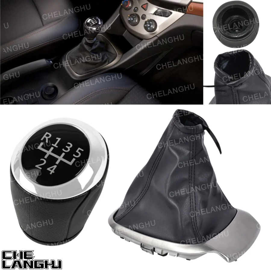 

For Chevrolet Aveo Sonic 2012 2013 2014 2015 2016 2017 2018 Car MT 5 Speed Manual Gear Stick Shift Knob PU Leather Boot