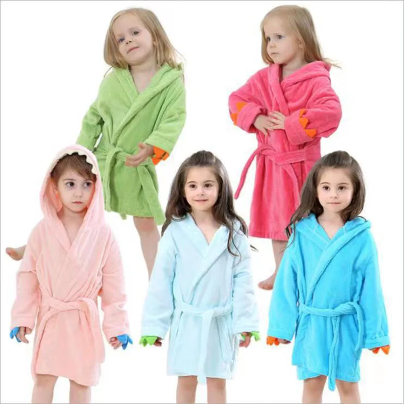 

Baby Bath Robe Hooded Dragon Paw Design Pajamas 100% Cotton Cute Bathrobe Newborn Infant Soft Clothes for kids Boys Girls