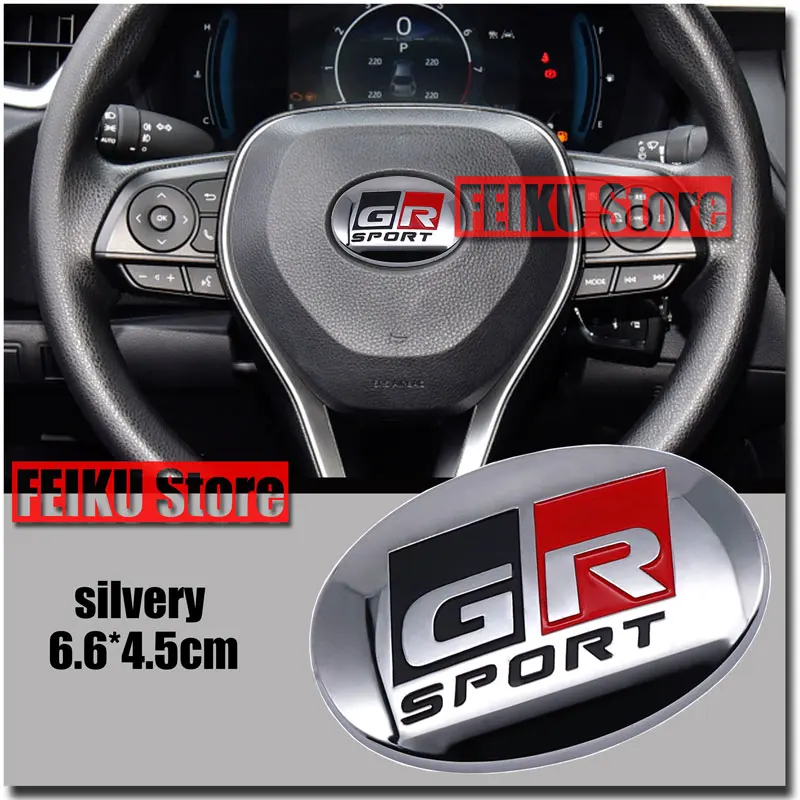 Car Steering Wheel Logo Modification Car Interior Decor For Toyota Auto RAV4 Corolla Prius Vios Camry RG Sticker Accessory