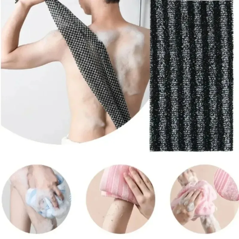 Exfoliating Bath Towel Fine Sand Texture for Men Women Home Use Back Scrubber Strap Bath Flower Loofah Thickened Body Cleaning