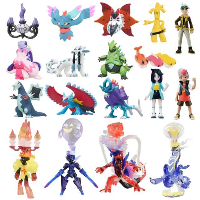 Najnowsze figurki Pokemon TOMY Skeledirge Meowscarada Quaquaval Charcadet Pokémon Scarlet Violet Paldea Region Collection Gift