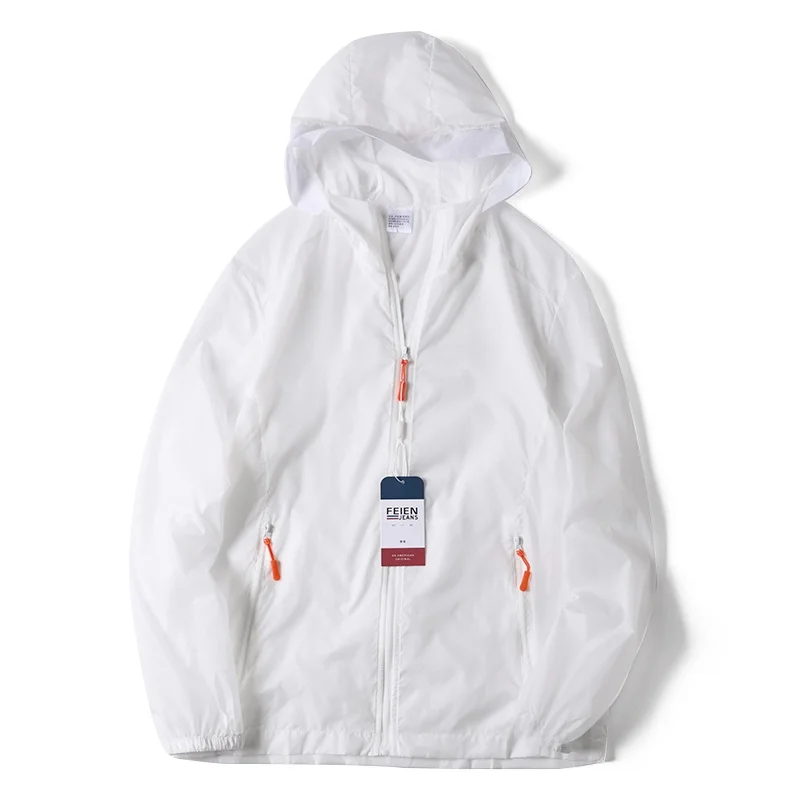 Pure Original Goods! Summer Laser-Punched Breathable Couples Hooded Sun Protection Skin Clothes Men's Lightweight Jacket
