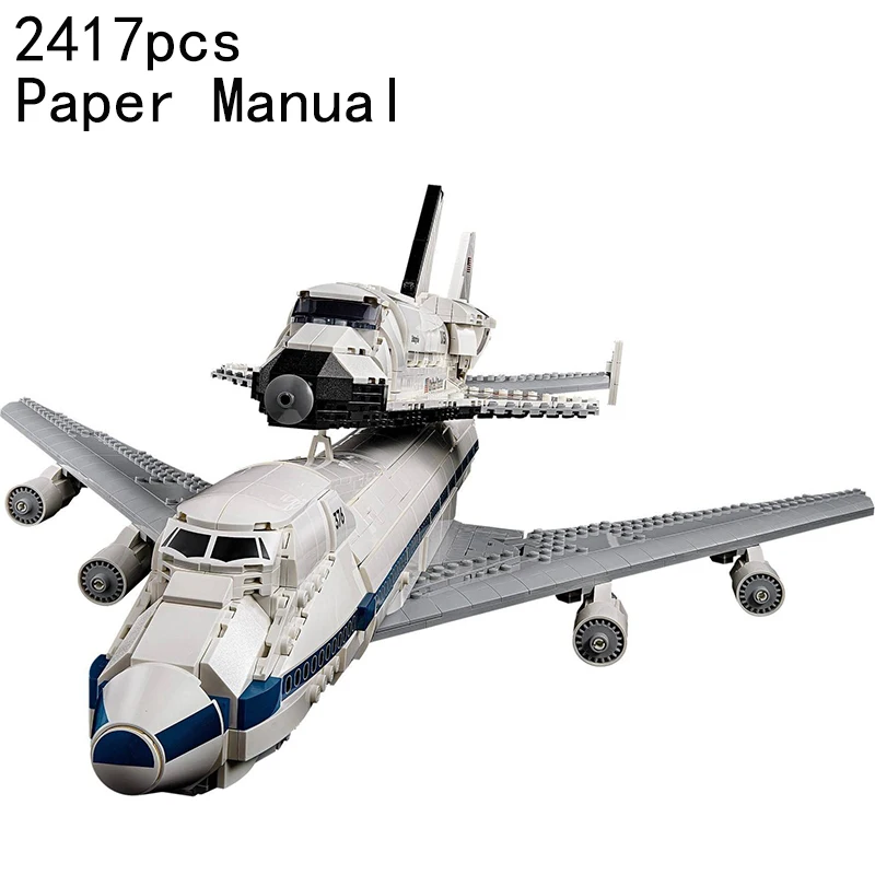 2417 Stuks Shuttle Carrier Vliegtuig Bouwsteen Vliegtuig Assemblagemodel Speelgoedvliegtuig Compatibel met 10360 Volwassenen Verjaardagscadeau