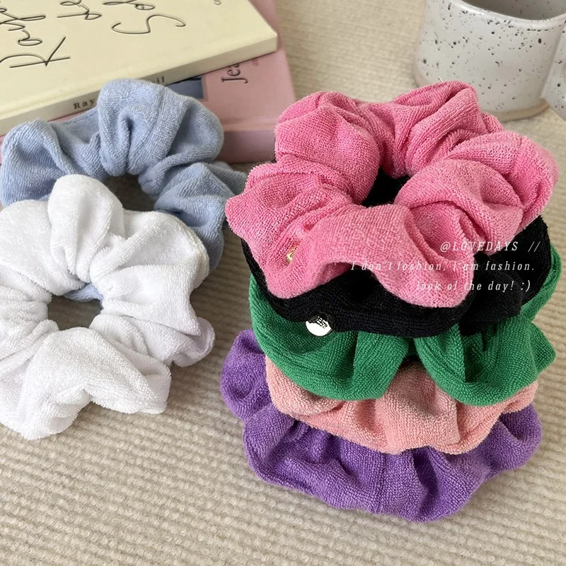 Candy Colors Women Scrunchies High Elastic Hair Bands Solid Color Rubber Bands Ponytail Holder Headband Accessories Hair Ties